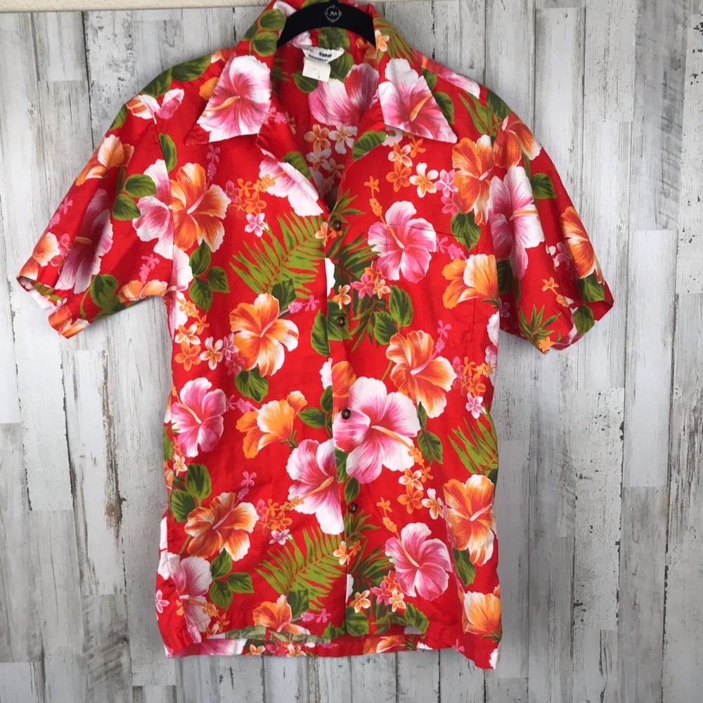 Vintage Paradise Hawaii Men’s Hawaiian Shirt M